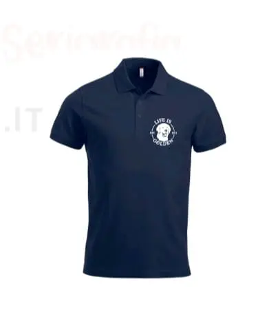 POLO MANICA CORTA 'LIFE IS GOLDEN' (ADULTI) - immagine 3