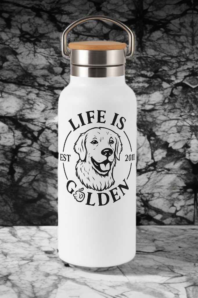 Thermos acciaio inox 'Life is Golden' - immagine 4