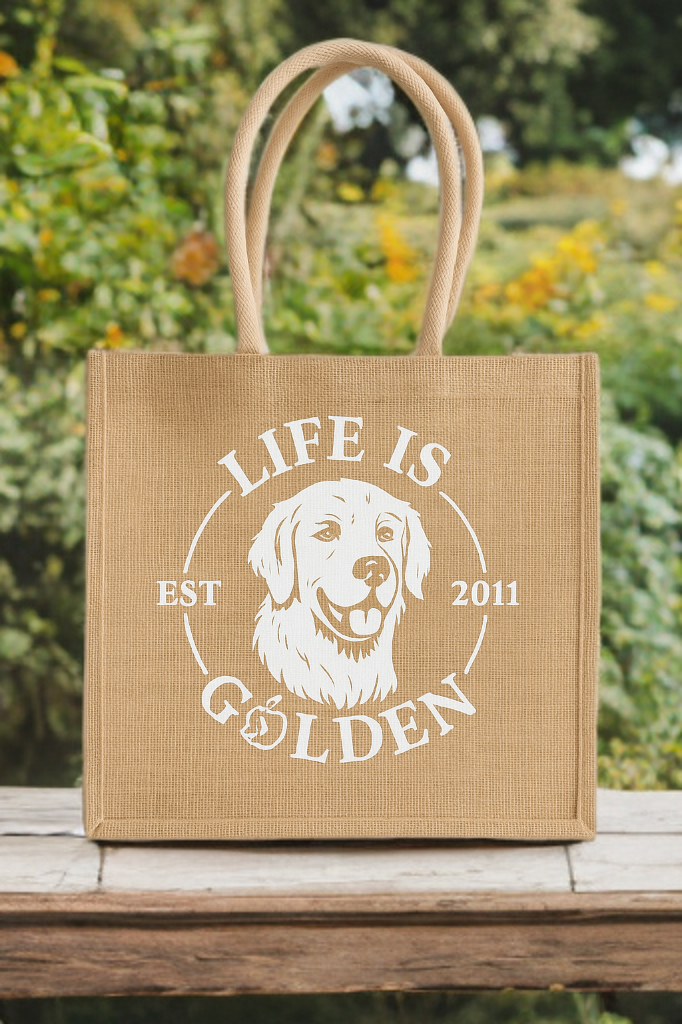 Busta Regalo in Juta 'Life is Golden'