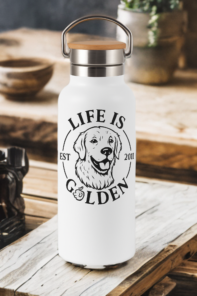 Thermos acciaio inox 'Life is Golden' - immagine 3