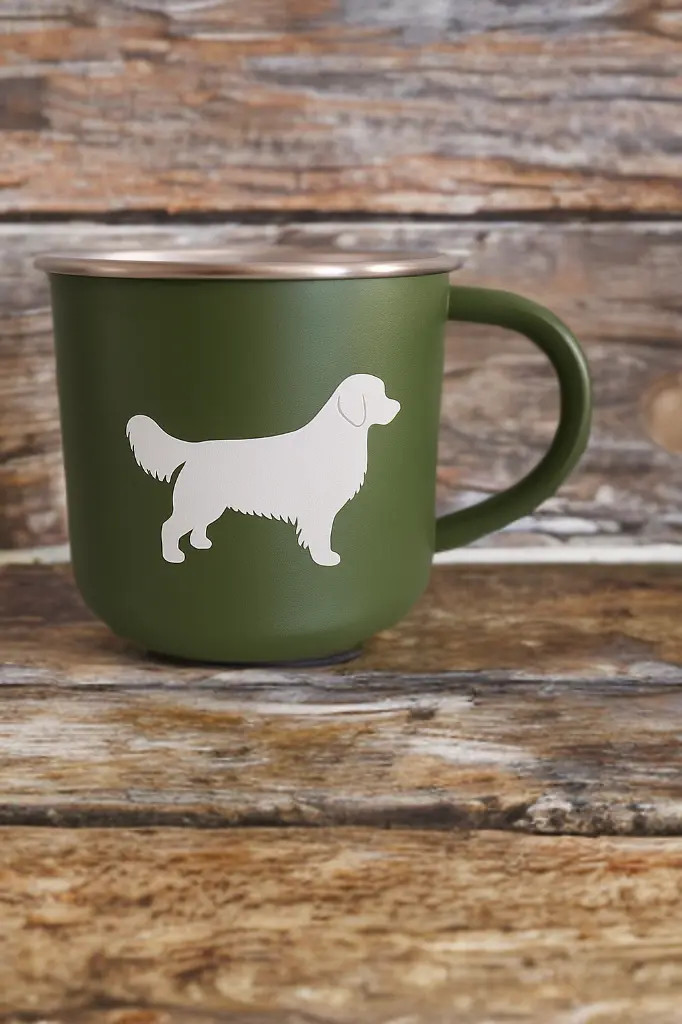 Tazza in acciaio inox riciclato con Golden Retriever - immagine 2