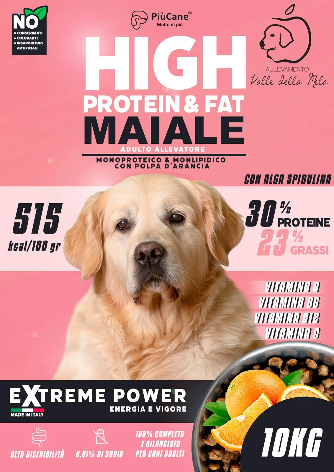 CROCCHETTE VALLE DELLA MELA Adult 'HIGH PROTEIN & FAT - MAIALE' - immagine 3