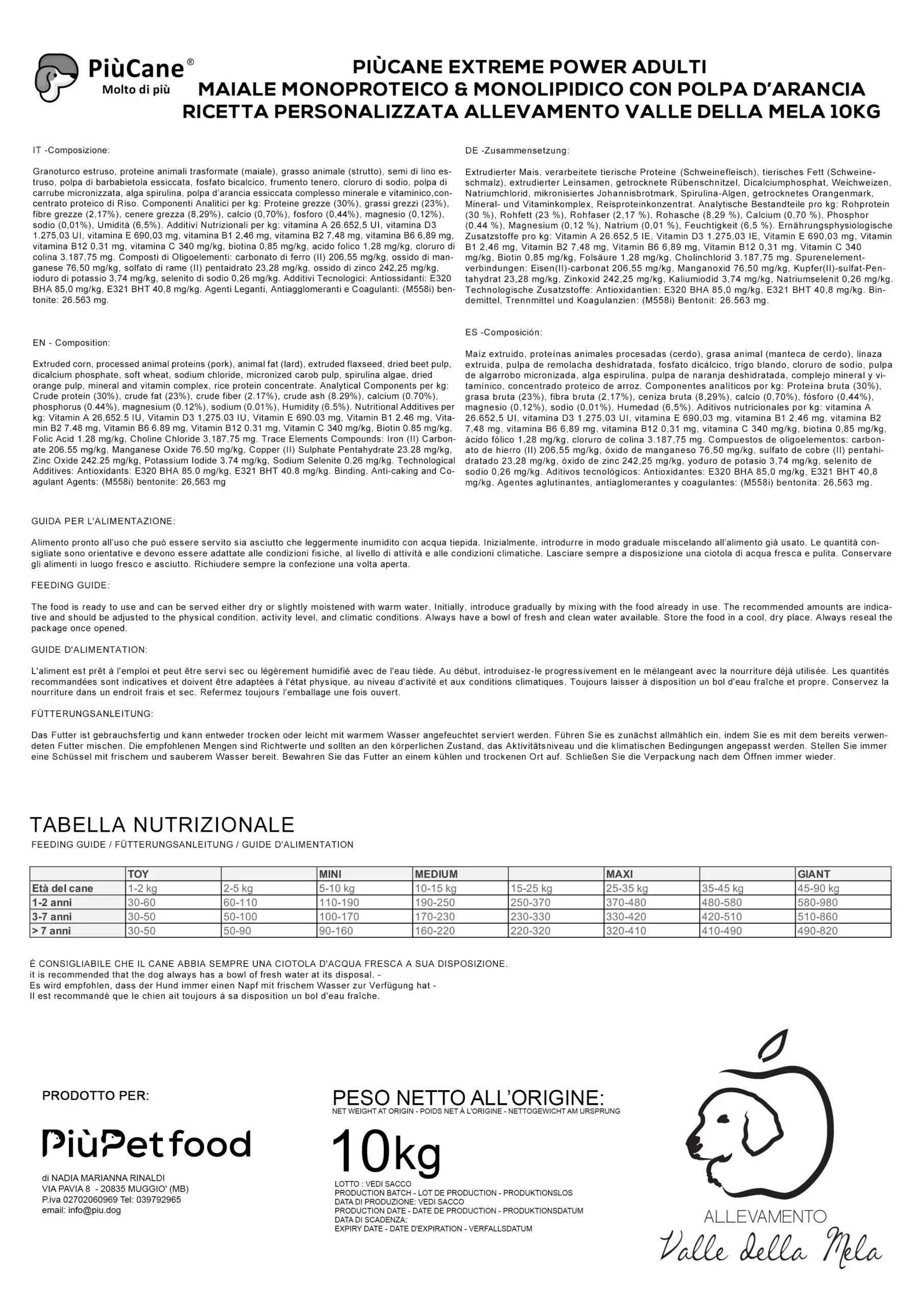 CROCCHETTE VALLE DELLA MELA Adult 'HIGH PROTEIN & FAT - MAIALE' - immagine 2