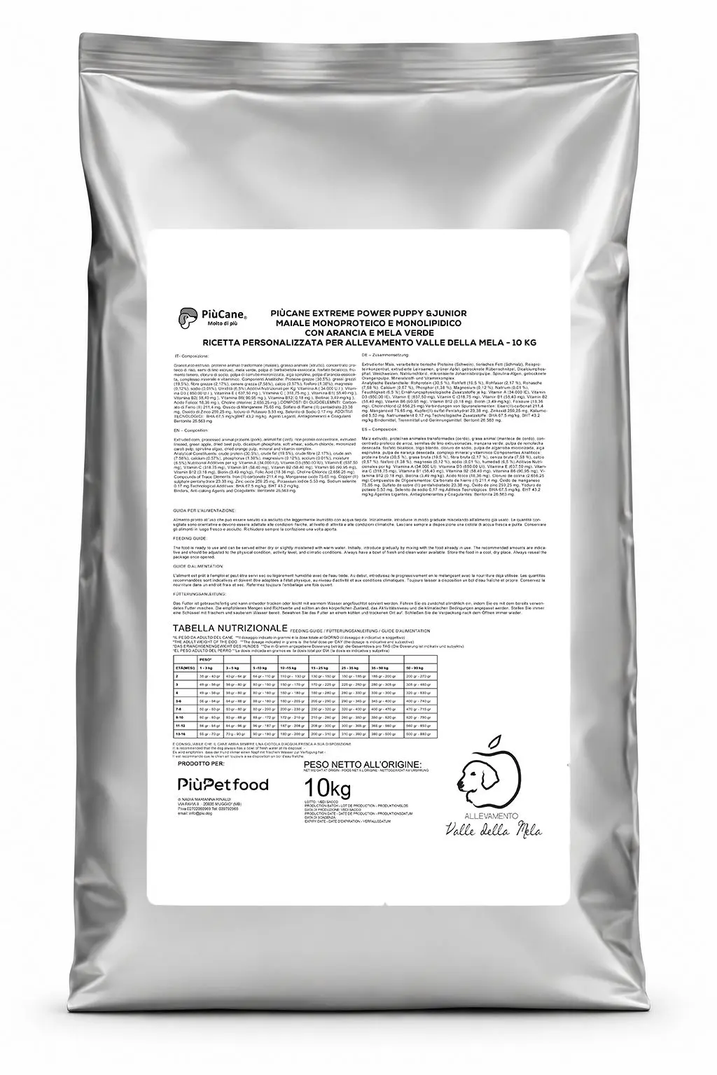 CROCCHETTE VALLE DELLA MELA Puppy 'HIGH PROTEIN & FAT - MAIALE' - immagine 4